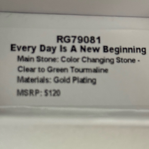 Bomb Party Mental Health Ring “Everyday Is A New Beginning” Size 7. Brand New! - Picture 6 of 8